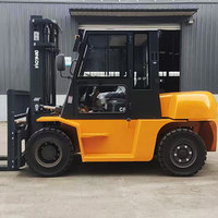 Chariot élévateur diesel Muduo, capacité de 7,5 tonnes, dimensions des fourches de 1070x1100 mm, pour la construction, les fermes, la vente au détail et plus encore