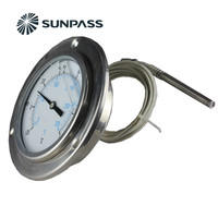 Tube arrière Sunpass 4 "thermomètre central de jauge de température pour réservoir ISO sans cadre de protection