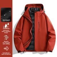 Nouvelle veste bomber d'hiver pour homme, décontractée, à capuche, imperméable, rembourrée de duvet, réversible, avec fermeture éclair, doublure amovible, trois en un