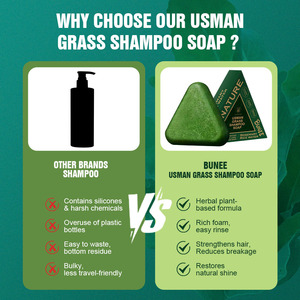 Nouvelle tendance Shampooing <span class=keywords><strong>à</strong></span> base de plantes Savon Usman <span class=keywords><strong>Herbe</strong></span> pour le nettoyage Contrôle de l'huile et barre de shampooing Romarin Cyprès Contrôle de l'huile et soulagement des démangeaisons - Product Image 6