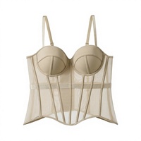 Camisole Bustier Corset en Maille Respirante avec Baleines, Effet Amincissant et Sculptant pour Usage Quotidien et Soirées