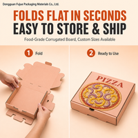 Boîte à pizza pliable en pulpe moulée ondulée kraft de qualité alimentaire, écologique, impression quadricolore, pelliculage mat