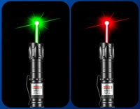 Laser Star II Mini Laser Light, puissant, rouge et vert, portable, métal, 6 motifs en un