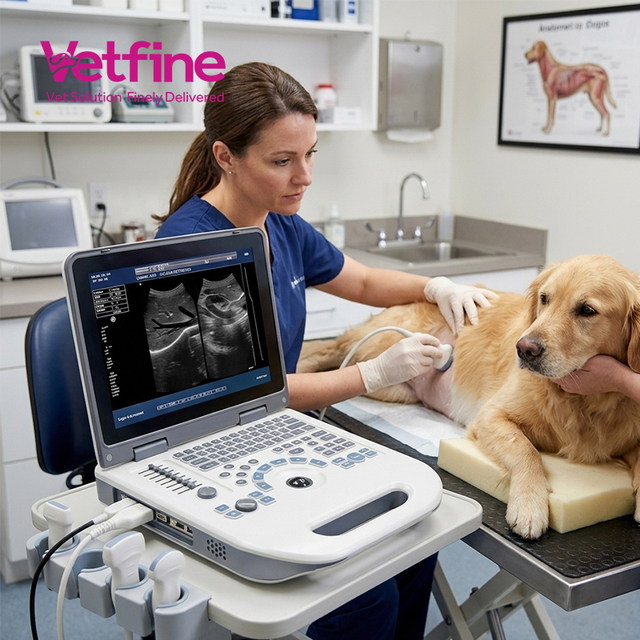 Professional Portable Ultrasound Machine B/W Ultrasound Instrument Veterinary Ultrasound Scanner