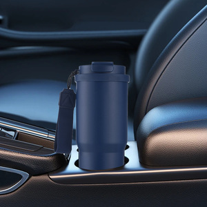 Qianchuan Stainless Steel Tumbler 304 <b>Insulated</b> Travel <b>Mug</b> With Strap And Straw For Car Use - Product Image 4