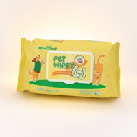 Lingettes nettoyantes pour animaux de compagnie de marque personnalisée, lingettes humides pour le nettoyage quotidien des chats et des chiens
