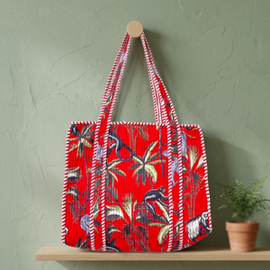 Bolsas de Almacenamiento Acolchadas 100% Algodón, Estampadas a Mano, Estilo Campestre Francés, Gran Capacidad, Hechas a Mano - Product Image 2