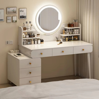 Meubles de chambre à coucher de luxe de haute qualité miroir de maquillage coiffeuse avec bureau en bois de mélamine