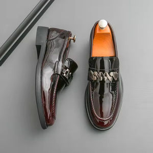 Nuevos Zapatos Oxford de Cuero para Hombre, Casuales, de Lujo, Hechos a Mano, Impermeables, con Amortiguación, Antideslizantes, Formales, Cerrados, para Boda - Product Image 6