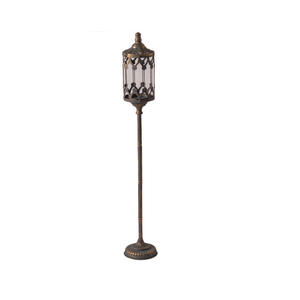 Vintage Iron Floor <b>Candlestick</b> Lantern Outdoor Garden Home Decoration Column Shape A2869 - Product Image 5