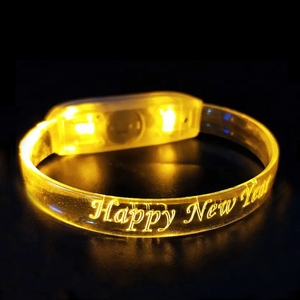 Event Promotional Party Favors Supplies Novelties Wedding Gifts Souvenir Custom Sound Activated Led Wristbands Bracelet