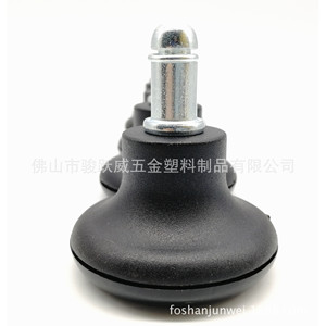 Black Pu Fixed Casters 50mm Diameter Silent Furniture <b>Wheels</b> Rigid Caster For Office Chair Accessories - Product Image 4