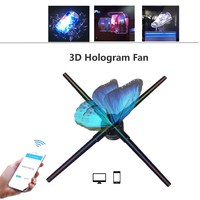 Holagram Proyektor Hologram 3D, Kipas Holografik 3D Tampilan Hologram 65Cm