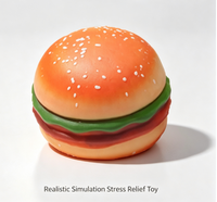 Hamburger géant réaliste en TPR de 19,5 cm, 550 g, jouet anti-stress amusant à presser, ultra-doux, à récupération lente, en forme de nourriture