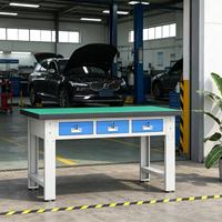 Banc de travail en acier robuste CYD pour garage, atelier, usage industriel avec tiroirs, armoire de rangement, table de travail en métal, taille personnalisée