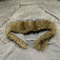 Hoodie Sherpa Pria Amerika, Mantel Musim Gugur Bahan Nonwoven, Sweatshirt Fleece Bolak-Balik Model Longgar, Hoodie Sherpa Pria