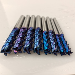 HRC65 Flat <strong>End</strong> <strong>Mill</strong> 1/2 Inches 4F Sharp &amp; Wear-resistant Blue Nano Tungsten Solid <strong>Carbide</strong> Square <strong>End</strong> Milling Cutter Milling Tool - Product Image 1