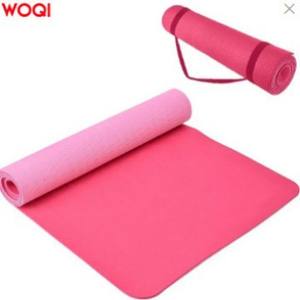 Tapis de yoga Woqi 6 mm d'épaisseur, en TPE antidérapant, pour exercices de fitness à domicile et en intérieur - Product Image 1