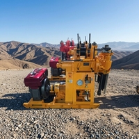 Foreuse hydraulique GK200 de 200 m, moteur diesel, équipement de forage de puits d'eau et d'échantillonnage géologique de roches à 200 m de profondeur