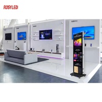 Afficheur numérique publicitaire LED P2.5 P1.5 GOB pliable pour intérieur, double face, trois LED, affiche pliable à trois volets, écran LED pliable