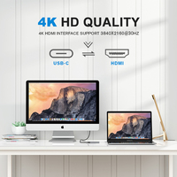 Promo Terbatas Docking Station Multifungsi 6 in 1 Tipe C Hub USB-C 6 Port untuk Komputer Laptop PC