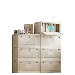 Conteneur de rangement pliable en plastique multi-tailles pour articles divers, livres, jouets, vêtements – Bacs pliables pour camping en extérieur - Product Image 1