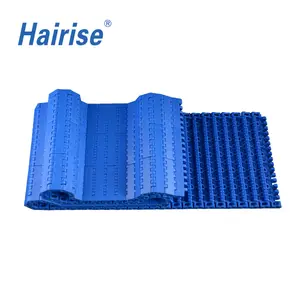 Hairise Har1100 श्रृंखला फ्लैट शीर्ष प्लास्टिक मॉड्यूलर कन्वेयर बेल्ट के लिए गर्म बिक्री शंघाई में