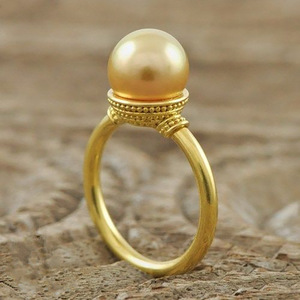Anello Vintage Effetto Perla per Donne, Elegante Accessorio Classico di Moda per Uso Quotidiano - Product Image 1