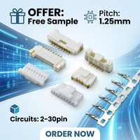 Connecteur ultra-plat de 1,25 mm pour équipement médical multimédia portable KR1258, type 4 murs, 2 à 30 broches