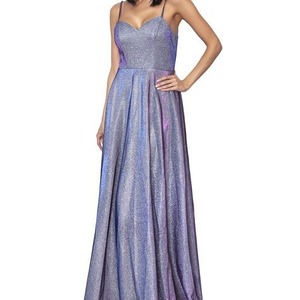Vestido de Noche Largo con Hombros Descubiertos, Degradado Brillante, Lentejuelas, Cintura Imperio y Capa Transparente para Fiesta o Banquete - Product Image 1