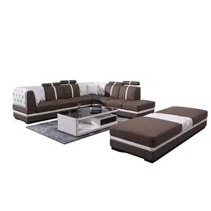 Nhà Sản Xuất Cung Cấp Phòng Khách Sang Trọng Thiết Kế Hình Chữ L Bộ Sofa Nội Thất