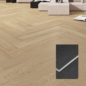 Plancher SPC à chevrons (noyau de 5 mm + sous-couche silencieuse IXPE de 1,5 mm) – <span class=keywords><strong>Planche</strong></span> de vinyle rigide imperméable pour usage résidentiel et commercial - Product Image 2