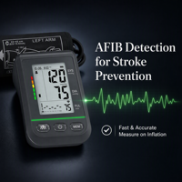 Tensiomètre au bras avec détection d'AFIB, sphygmomanomètre numérique Bluetooth pour usage domestique et vente en gros