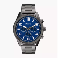 Montre chronographe multifonctionnelle sportive en acier inoxydable, cadran personnalisé avec chiffres arabes, étanche, FS Montres Homme