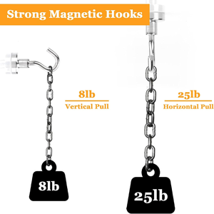 Wholesale Metal 304SS Aluminum 80 Lbs Heavy Duty Strong <strong>Magnet</strong> Screw Wall Hooks With Nuts for Hanging Home Furniture - Product Image 3