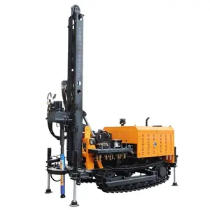 Nouvelle machine de forage KW180 de Chine Profondeur 200m pour moteur diesel de puits d'eau avec moteur à noyau et engrenage pour la construction