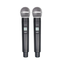 GLXD4 Système de microphone sans fil UHF professionnel à 2 canaux Casque d'écoute léger et portable Stage Performance Studio Home