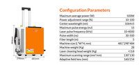 Nettoyage du bois au laser Machine de nettoyage au laser à impulsions 500w Meilleure machine de nettoyage au laser automatique avec extraction de poussière