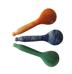 Multicolor Aventurine Stone Gua Sha Spoon for Facial <b>Massage</b> & Acupressure - Product Image 1