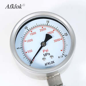 الفولاذ المقاوم للصدأ 0 ~ 25MPA "NPT مقياس ضغط غشاء الغشائي للذكور مع وصلة سفلية لـ - Product Image 1