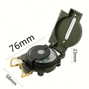 Brújula Lenteica Plegable Portátil de Plástico para Exteriores, Mini Brújula para Senderismo, Campamento, Caza, Supervivencia en la Naturaleza - Product Image 2