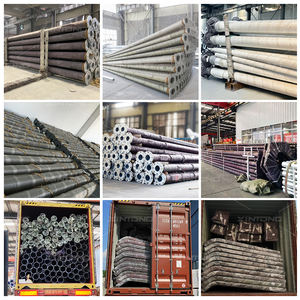 Poteaux galvanisés à chaud de 8m, 9m, 10m, 11m, 12m, à double bras, pour éclairage <span class=keywords><strong>extérieur</strong></span>, poteaux d'éclairage de rue octogonaux coniques avec lumières - Product Image 6