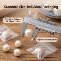 Perles d'imitation vegan en acrylique blanc ivoire haute brillance coréennes, 2,5-40 mm, vente en gros pour bijoux de créateurs