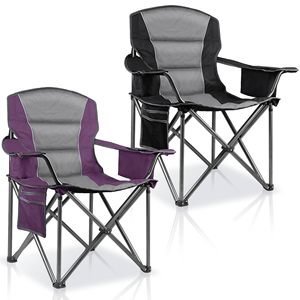 High Quality Wholesale Portable Outdoor Chair With Cup Hold on Right Handle Large Side Storage Bag Foldable Camp Chair - Product Image 2