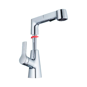 <span class=keywords><strong>Robinet</strong></span> de lavabo extractible moderne en laiton chromé, mitigeur monocommande à levier, anti-corrosion, léger, pour salle de bain - Product Image 1