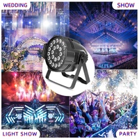 Projecteurs LED 24 pièces 4-en-1 DMX512 RGBW Par Can pour DJ avec IP33 et alliage d'aluminium pour éclairage de scène, discothèque, bar et club