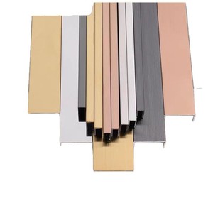 Decorazione in acciaio inox spazzolato T profilo striscia di metallo rivestimento per mobili bordo - Product Image 2