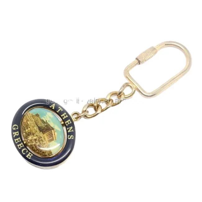 Meteora Athens Hy Lạp Du Lịch Lưu Niệm Spin Khuyến Mãi Keychain Móc Chìa Khóa