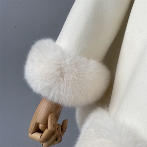 Jxwatcher Vente en gros d'usine Manteau en laine double face à col en <span class=keywords><strong>fausse</strong></span> <span class=keywords><strong>fourrure</strong></span> bon marché Manteau décontracté chaud pour femmes Manteau en <span class=keywords><strong>fausse</strong></span> <span class=keywords><strong>fourrure</strong></span> de lapin doux - Product Image 5