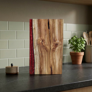 Planche à découper en bois et résine avec boîte de présentation haut de gamme – Planche décorative artisanale pour la cuisine et les cadeaux - Product Image 3